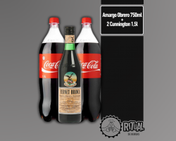 Fernet Branca 750ml + 2 Coca Cola 1,5L