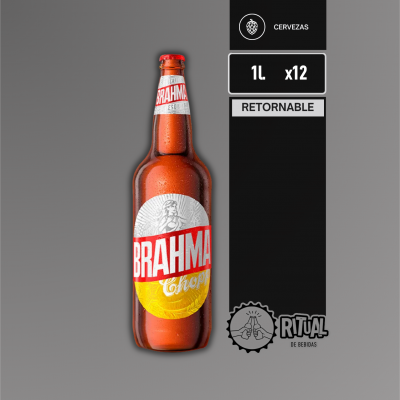 Cerveza Brahma Retornable 1L Cajón - x12 Unid.